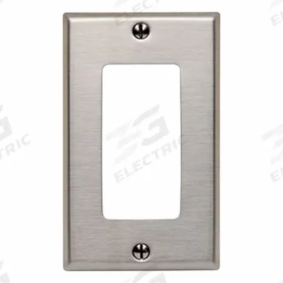 LEVITON Wall Plate: Decorator-Rocker, 1 Gang, Silver - General Purpose Wall Plates