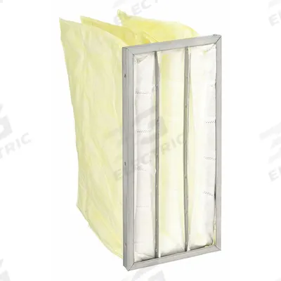 GRAINGER Pocket Air Filter: 24 in x 12 in x 22 in, MERV 14, Yellow, Synthetic - MERV 14 Pocket Air Filters