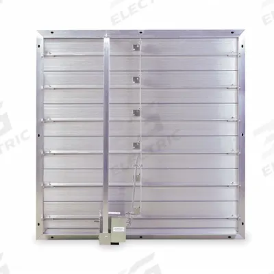 Dayton 39"H-W 13.3"L Squ Alu Mtrzd Cntrl Dampr: 13 1/4 in L, 39 in H, 39 in W - Rectangular Motorized Control Dampers