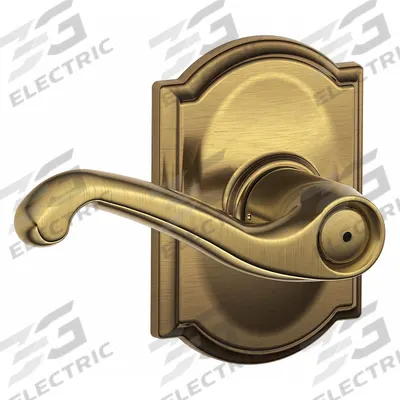 SCHLAGE RESIDENTIAL Door Lockset: Privacy Lever Locksets, Brass