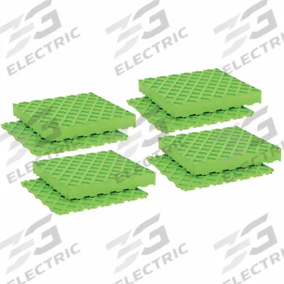 AIRLOC Vibration Isolator Pad: Buna-N, Diamond Pad Top, 2 in Lg, 2 in Wd, 3/4 in Ht - Vibration-Isolating Pads & Sheets
