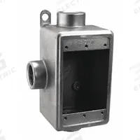 CALBRITE Electrical Box: Stainless Steel, Rectangular, 1 Gangs, 3/4 in Hub Size, 25 cu in Capacity (MPN S60700FDCT). Key specifications — Color: Gray; Brand: CALBRITE.