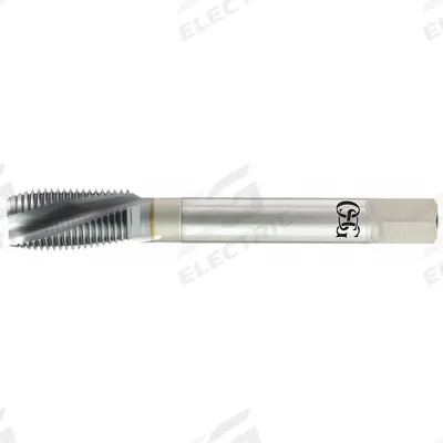 OSG Spiral Flute Tap: M10x1.5 Metric, D6 / 4H-6H, 3 Flute, Plug Chamfer - Spiral-Flute Taps for Nickel & Titanium