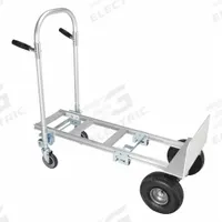 APPROVED VENDOR Convertible Hand Truck: 500 lb, Dual-Handle, Silver, Aluminum, Pneumatic (MPN 21U665). Key specifications — Brand: APPROVED VENDOR.