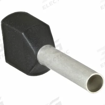 PANDUIT Wire Ferrule: 16 AWG Max Wire Size, Holds 2 Wire, Black, Polypropylene - Insulated Ferrules
