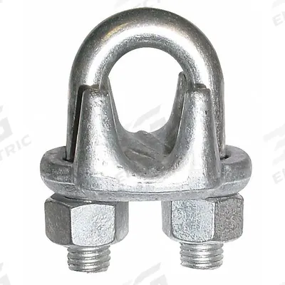 Dayton Wire Rope U-Bolt Clip: 9/16 in Compatible Rope Dia, 12 in Rope Turnback Lg - U-Bolt Clips