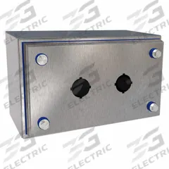 HAMMOND Push Button Enclosure: 22mm, 2 Holes, 304 Stainless Steel, NEMA 12/3R/4/4X (MPN HYMPB2SS). Key specifications — Brand: HAMMOND; Environments & Applications: Indoor Dust & Water Droplets.