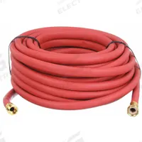 Water Hose: Rubber, 5/8 in Inside Dia., 75 ft Lg, FGHT x MGHT, Red (MPN 423H84). Key specifications — Temp. Range: 180°F; Hose Configuration: Coupled Assembly; Hose Fitting A Material: Aluminum; Brand: APPROVED VENDOR; Hose Fittings: Aluminum FGHT x Aluminum MGHT.