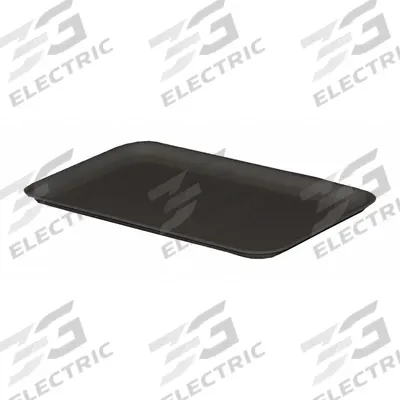 MOLDED FIBERGLASS Lid: 9 3/4 in x 6 1/8 in, Black - Lids for Extreme-Temperature Stacking & Nesting Totes