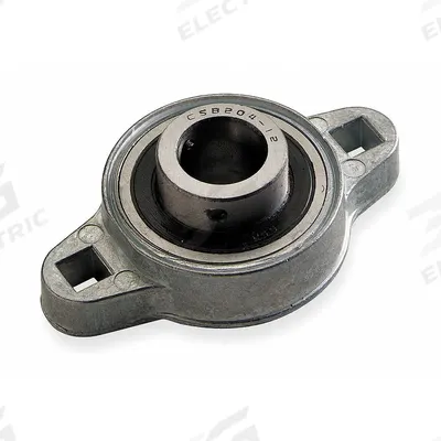 DAYTON 2 Bolt Flange Bearing: Radial Ball, 3/4 in Bore, Zinc, Set Screws - General Purpose Flange-Mount Ball Bearings