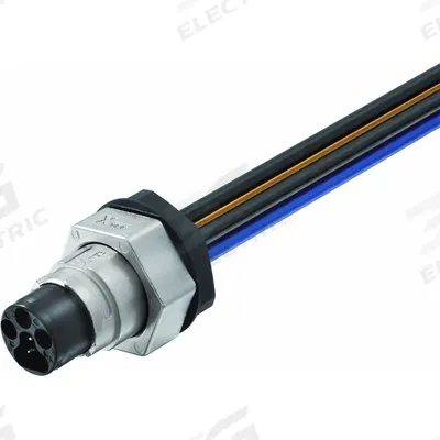 MURRELEKTRONIK Cordset: MQ15 Male – Front Mounting Receptacle, X, 4 Pins - MQ15 Receptacles for Power Applications