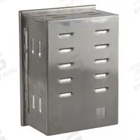 APPROVED VENDOR Universal Thermostat Guard: Hinged, Silver, Ring Base/Solid Base, Single Wall (MPN 13J047). Key specifications — Base Type: Ring Base; Cover Type: Hinged; Brand: APPROVED VENDOR; Thermostat Guard Cover Color: Silver; Inside HxWxD: 7-7/8 in H x 5-11/16 in W x 3-3/8 in D; Guard Construction: Single Wall; Outside HxWxD: 8-7/16 in H x 6-1/4 in W x 3-11/16 in D.