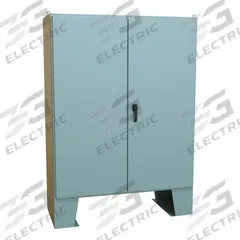 HAMMOND Electrical Enclosure: Steel, 72 in x 60 in x 25 in, NEMA 12, w/Panel, Solid Cover, Hinged (MPN 1422E24F). Key specifications — Brand: HAMMOND; Closure Method: Handle; Knockouts: Not Included.