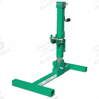 GREENLEE Reel Stand: 0 Spindles, 11 in x 18 in x 54 in, For 72 in Max Spool Dia, Steel, 1 Spindles (MPN RXM). Key specifications — Adjustment Type: Crank; Brand: GREENLEE; Color: Green; Material: Steel; Finish: Powder Coated; For Maximum Spool Diameter: 72 in.