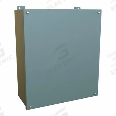 HAMMOND Electrical Enclosure: Steel, 16 in x 14 in x 6 in, NEMA 12/13, w/Panel - Steel Dust-Tight Enclosures