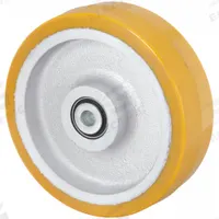 APPROVED VENDOR Caster Wheel: 10 in Wheel Dia., 3 in Wheel Wd, Polyurethane, 3,000 lb Load Rating (MPN P-UY-100x030/075K). Key specifications — Brand: APPROVED VENDOR; Wheel/Tread Color: Yellow.