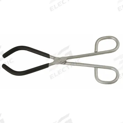 APPROVED VENDOR Beaker Tongs: 9 1/2 in Overall Lg, Stainless Steel, Nickel Plated, 3 7/8 in Tip Lg - Tongs for Beakers