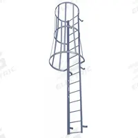 COTTERMAN Fixed Ladder with Safety Cage: 26 ft Overall Ht, 26 in Overall Wd, Steel, 27 Rungs (MPN M27SC C1). Key specifications — Brand: COTTERMAN; Assembly: Assembled; Number of Sections: 4.
