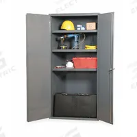 DURHAM MFG Storage Cabinet: 36 in x 24 in x 72 in, Swing Handle & Keyed, 14 ga Panel Thick, Frame (MPN 3501-95). Key specifications — attr62698: Gray; attr62736: Welded; attr87895: Frame; attr62693: Assembled; attr62737: Stationary; attr62694: Adjustable; attr62695: Powder Coated; attr62696: Steel.