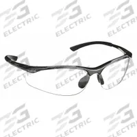 BOLLE SAFETY Safety Glasses: Clear Lens, Half-Frame, Platinum, Dielectric, Gray Frame (MPN 40044). Key specifications — Brand: BOLLE SAFETY; Frame Color: Gray; Lens Color: Clear; Lens Properties: Advanced Anti-Fog.