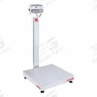 OHAUS Industrial Bench Scale: 23 5/8 in x 31 1/2 in, IP67/IP68, Column-Mounted, Stainless Steel (MPN D52XW250RQV3). Key specifications — Connection Ports: USB; Readability: 0.02 lb/10 g; Brand: OHAUS; Weighing Surface Material: Stainless Steel.