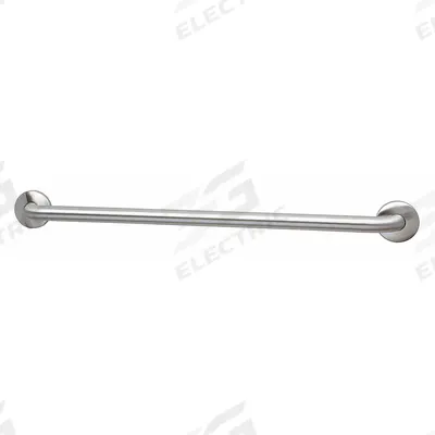 BRADLEY Wall Grab Bar: Straight, 36 in Lg, 1 1/4 in Dia, Stainless Steel, Textured - Standard Grab Bars