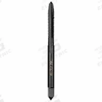 MILWAUKEE Straight Flute Tap: #6-32 UNC, 2B, 4 Flute, Plug Chamfer, Black Oxide Carbon Steel (MPN 49-57-5115)