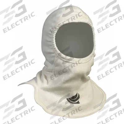 INNOTEX Fire Hood: Nomex, 8 oz Fabric Wt, Fitted, 18 in Lg, White - Firefighting Hoods