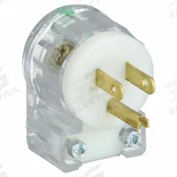 LEVITON Straight Blade Plug: Hospital Grade, 5-15P, 125V AC, 15 A, 2 Pole, 3 Blade, Clear (MPN 8215-CAT)