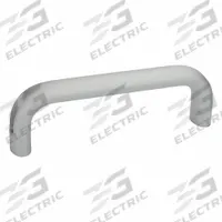JW WINCO Pull Handle: Unthreaded Holes, Aluminum, Silver, 3.94 in Mounting Hole Center to Center (MPN 565.1-20-100-EL). Key specifications — Screw Size: 1/4 in; Brand: JW WINCO; Color: Silver.