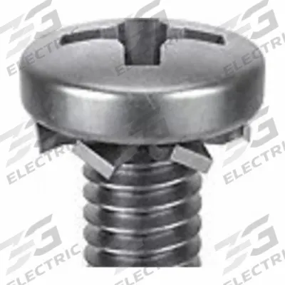 SEMS Screw: External Tooth, M2.5x0.45 Thread Size, 8 mm Lg, Stainless Steel - Machine Screws with External Tooth Lock Washers