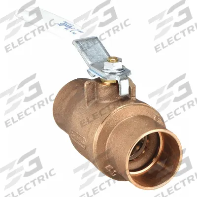 APOLLO Manual Two-Way Ball Valve: 1 1/2 in Size, Bronze, Straight, Sweat x Sweat - Bronze Ball Valves