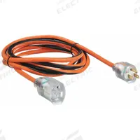 APPROVED VENDOR Extension Cord: Outdoor Use, 10 ft Lg, Outlet, 5-15P, 14/3, SJTW, Black/Orange (MPN 1XUP4). Key specifications — Brand: APPROVED VENDOR; Temperature Rating: -40° to 167°F; NEMA Plug Configuration: 5-15P.
