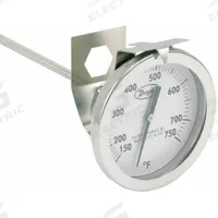DWYER Clip On Dial Thermometer: 150°F to 750°F, +/- 2% Accuracy, 8 in Stem Lg, Fahrenheit (MPN CBT28081). Key specifications — Accuracy: +/- 2%; Brand: DWYER; Temperature Units: Fahrenheit.