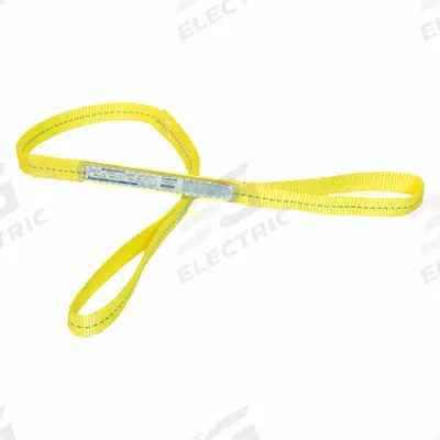 STREN-FLEX Web Sling: Type 3, Polyester, 14 ft Sling Lg, 8 in Eye Lg - High-Visibility Polyester Flat-Eye Web Slings