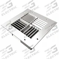 Diffuser: Ceiling, 9 1/4 in H, 9 1/4 in W, Surface Mount, 6 in Duct, Steel, Modular Louvered, White (MPN MSRRCD-GR000022). Key specifications — Insulated: No; Adjustable Blades: No; Color: White; Brand: PRICE; Mounting Location: Ceiling.