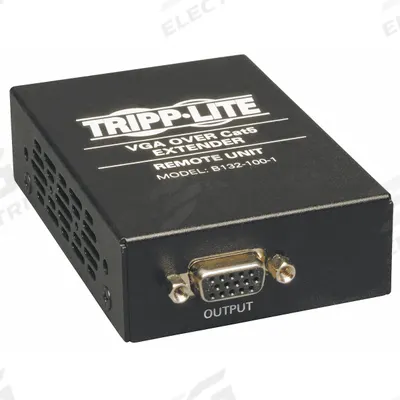 TRIPP LITE Display Extender Receiver: 1 Ports, Black, HD15 Female/RJ45 Female, 60 Hz Max Freq - A-V Extenders