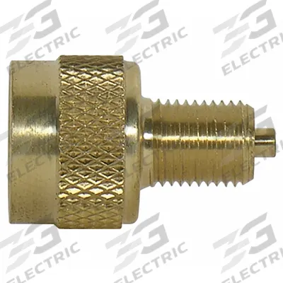 TRU-FLATE Female Large Bore Valve Adapter: Valve Adapter, 180° Valve Stem Angle, Straight - Tire Valve Cores
