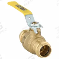 MILWAUKEE VALVE Manual Two-Way Ball Valve: 3/4 in, Brass, Straight, Press x Press, Two-Piece, Lever (MPN BA-480B - 34). Key specifications — Brand: MILWAUKEE VALVE; Handle: Locking Lever.