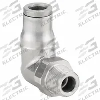 LEGRIS Push-Fit Elbow Fitting: 6 mm OD x 1/8 in Pipe Size, Push-to-Connect x MBSPT, Stainless Steel (MPN 3889 06 10). Key specifications — Brand: LEGRIS; Thread Size A: 1/8"-28.