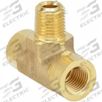 PARKER Metal Pipe Tee: Tee, 1/2 in x 1/2 in x 1/2 in, 1,900 psi, CA377 Brass (MPN 1/2 MMS-B). Key specifications — Maximum Operating Pressure: 1,900 psi.