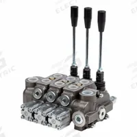 HYDRO CUSTOM Hydraulic Directional Control Valve: Four-Way / Three Positions, 13 gpm Flow Rate - Max (MPN 228315). Key specifications — Actuation Mechanism: Manual; Port Connections: Inlet; Spool Action: Spring Center To Neutral; Work Connection Size: #8; Work Connection Type: SAE O-Ring Boss; Brand: HYDRO CUSTOM; Pressure Connection Size: #10.