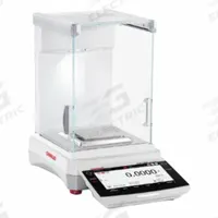 OHAUS Lab Scale: 220 g Capacity, 0.1 mg Readability, ct/dwt/g/gr/mg/oz/ozt, 0.1 mg Repeatability (MPN EXP224N/AD). Key specifications — Brand: OHAUS; Display Type: TFT Touchscreen.