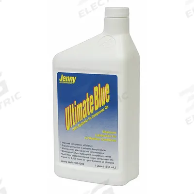 JENNY ULTIMATE BLUE Compressor Oil: 1 qt, Bottle, 30 SAE Grade, 100 ISO Viscosity Grade - Air Compressor Oils