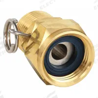 SANI-LAV Swivel Hose Adapter: Brass, Brass, 1 1/2 in Overall Lg, 3/4 in Inlet Connection Size, GHT (MPN N17). Key specifications — Inlet Connection Type: GHT; Brand: SANI-LAV; Color/Finish: Brass; Includes: Trigger Lock Ring; Material: Brass; Product Type: Hose Adapter.
