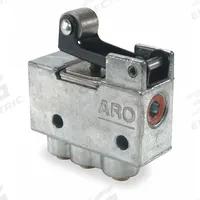 ARO Manual Air Control Valve: 200, Three-Way / Two-Position, Roller, Black, 4 scfm Flow Rate - Max (MPN 202-2-C). Key specifications — attr1092903: Black; attr1086905: Spring Return; attr1086907: 200; attr1086914: Normally Open/Normally Closed; attr1086904: Manual Air Control Valve; attr1086871: 202-2-C.