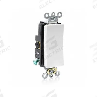 LEVITON Wall Switch: Rocker Switch, 3-Way, Maintained, White, 120/277V AC - Rocker Wall Switches