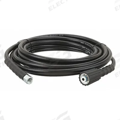 SPEEDAIRE Pressure Washer Hose: 1/4 in ID, 25 ft Lg, PVC, Black, 1/4 in x M22 Fitting Size - Sewer Hoses