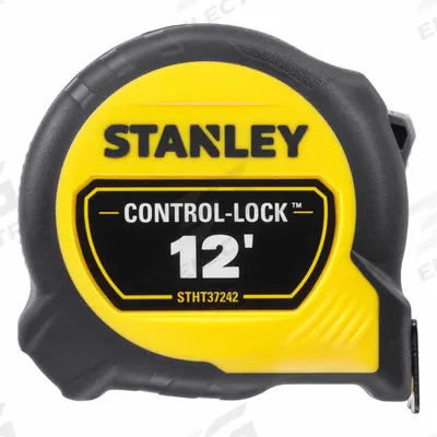 STANLEY Tape Measure: Nonmagnetic Double Hook Tip, 12 ft, Plastic - Standard (Inch) Tape Measures