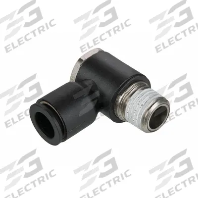 LEGRIS Push-Fit Adapter Fitting: 1/8 in Pipe x 6 mm OD Size, BSPT x Push-to-Connect - Nylon & Nickel-Plated Brass Tube Fittings